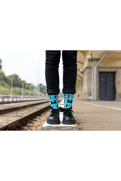 Pirin Hill Sosete bumbac organic COLOUR COTTON Retro Floppy Disk