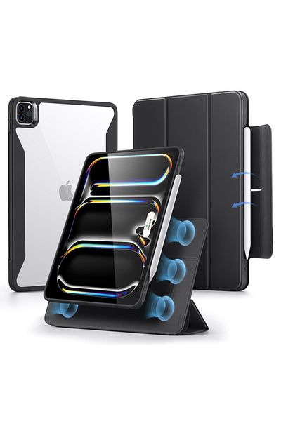 ESR Husă pentru iPad Pro 13, tip carte, hibridă Rebound - neagră
