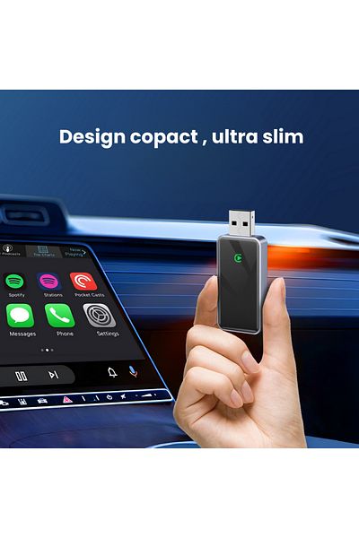 HASEPE Wireless 2 In 1 Carplay And Android Auto Slim Adapter, Smart Usb Car Play, Automatic