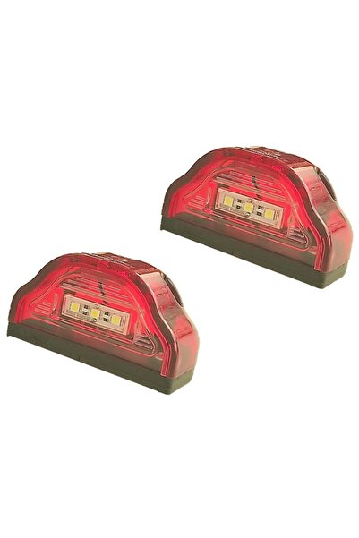 reyoto 2 Adet Tır Kamyon Dorse Plaka Lambası Kobra Kırmızı 12-24 Volt