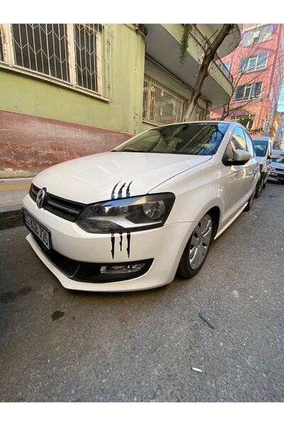 KURT REKLAM Pençe Oto Sticker Araba Far Sticker Siyah