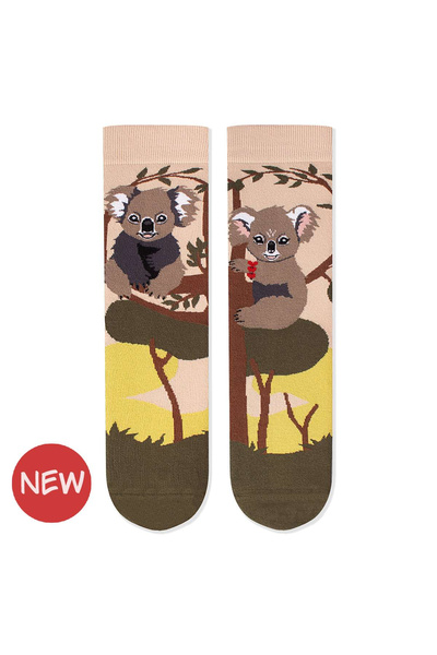 Pirin Hill Arty Socks Koala Lovers Cotton Socks Khaki