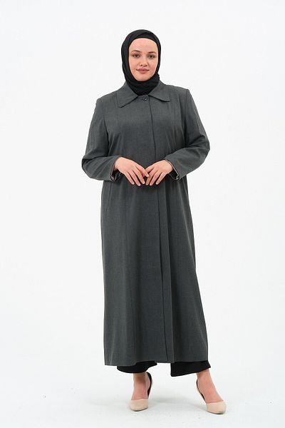 GLR&GYM Eşay Women's Large Size Lined Baby Collar Buttoned Mother's Parasol