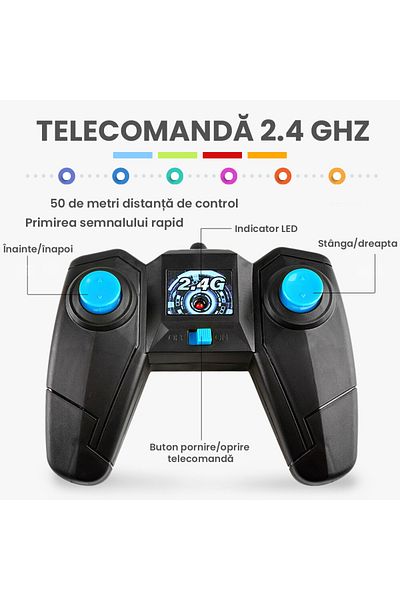 Pitikot Masina cu telecomanda RC pentru copii, cascadorie, de drift cu rotire la 360 grade