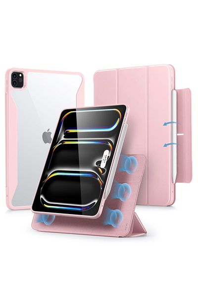 ESR Husă pentru iPad Pro 13, tip carte, Rebound Hybrid ESR - Roz