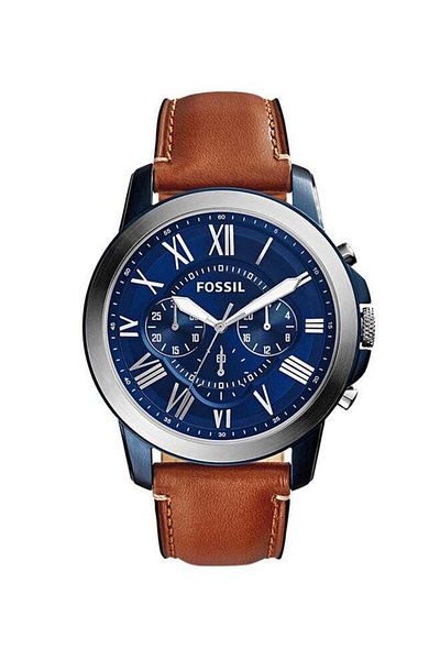 Fossil Men's Water Resistant Leather Analog Watch FS5151 - 44 mm - Brown