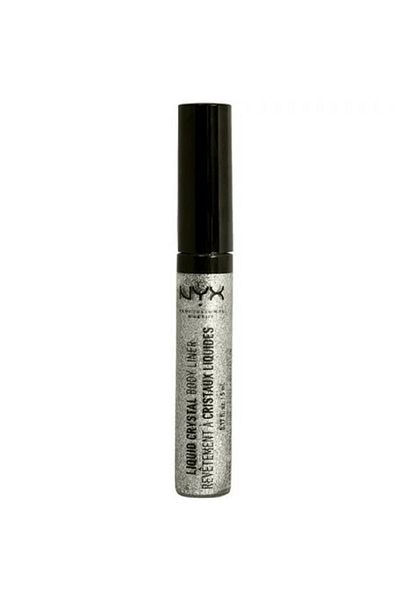 NYX Professional Makeup Tus de Ochi stralucitor, NYX Professional Makeup, Liquid Crystal Glitter Body Liner, Silver, 5 ml