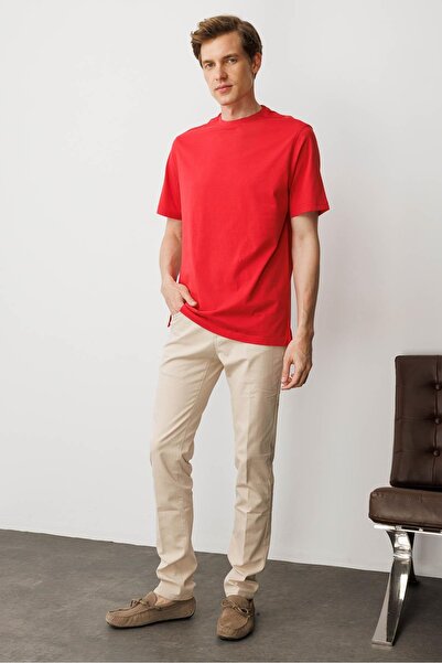 Desen Triko Ανδρικό μπλουζάκι με λαιμόκοψη A.Red