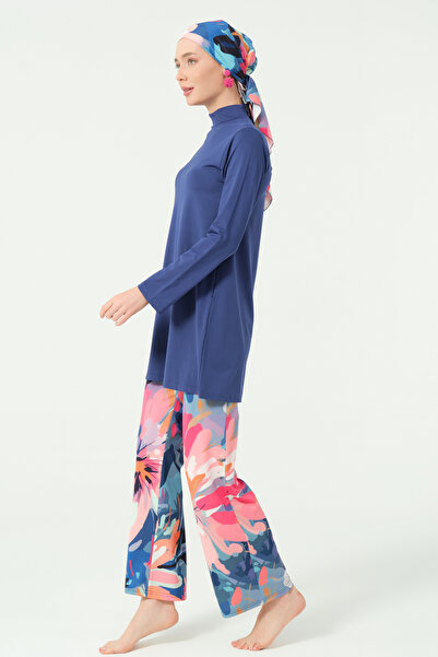 ALFASA Μαγιό με μοτίβο Magnolia Full Hijab Indigo - 25629-25