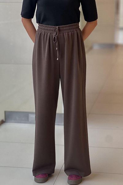 sentez giyim Synthesis Berlin Side Ribbed Wide Leg Trousers