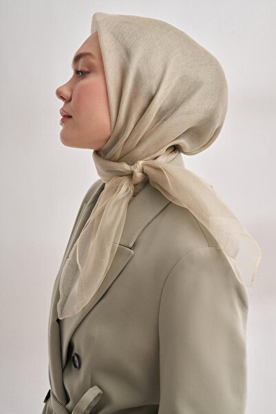 ARMANDA Eșarfă din tul din mătase dublu strat