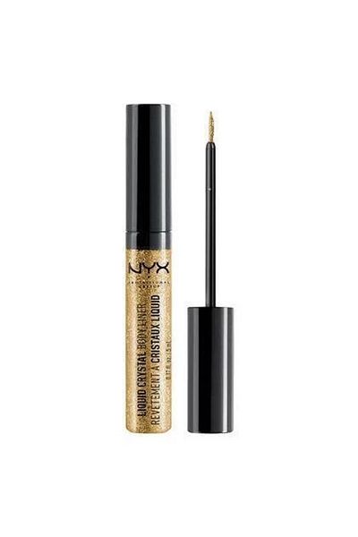 NYX Professional Makeup Tus de Ochi stralucitor, NYX Professional Makeup, Liquid Crystal Glitter Body Liner, Gold, 5 ml