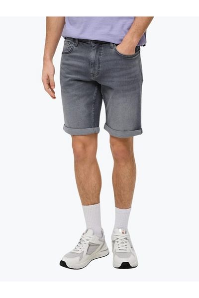 QS by s.Oliver Men's John denim shorts with mid-rise waist and regular fit, QS by s.Oliver