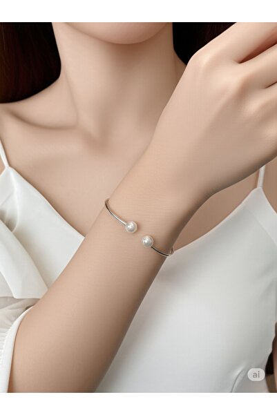 HARİNA سوار لؤلؤ فضي اللون نسائي