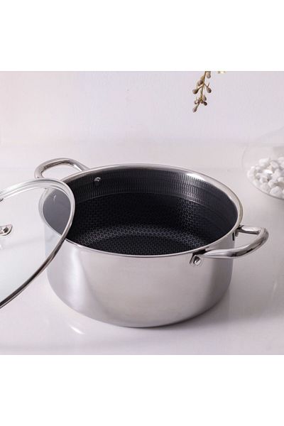 Danube Home Chef's Delight Celina Pro Stainless Steel Casserole with Lid 26x12cm