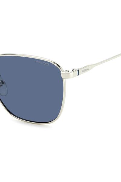 Polaroid Men's Sunglasses PLD 4159 /G/S/X 010/C3, Silver, Rectangular, 56 mm
