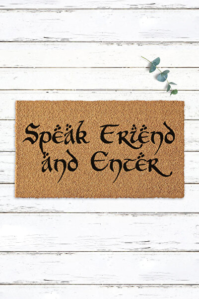 Paspas Yap Speak Friend and Enter Lord of the Rings Doormat Lotr Doormat Door Mat
