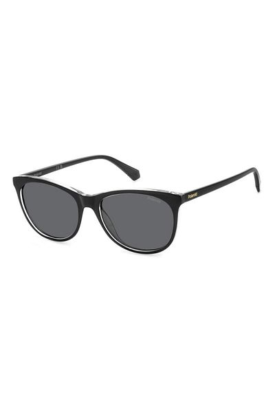 Polaroid Ochelari de soare pentru femei Pld 4161/s 7c5/m9, negri, ovali, 55 mm