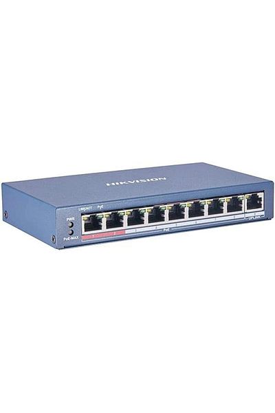 Hikvision DS-3E0310P-E/M مفتاح شبكة غير مُدار - 8 منافذ PoE