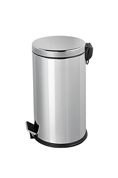 Omnisoft Plx3700-316 Ανοξείδωτος κάδος απορριμμάτων με πεντάλ Chrome 16 Lt