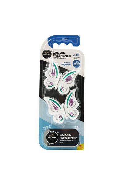 Aroma Car Air Freshener– Ocean Fragrance, Stylish Butterfly Design, Long-Lasting Freshness for Car Vent