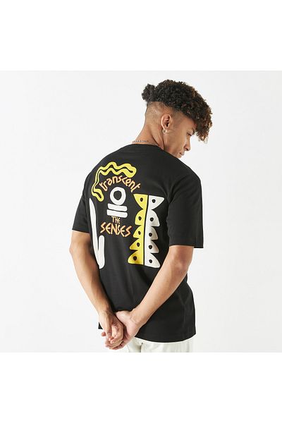 FAV Typography Print Crew Neck T-shirt with Short Sleeves