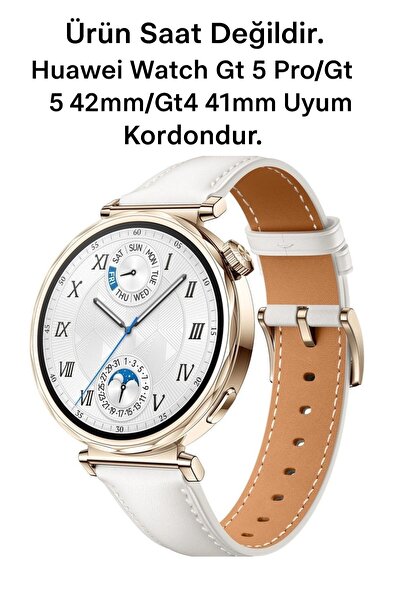 Alstrap Huawei Watch GT6/GT5/GT 4 41mm GT5 Pro 42mm Uyumlu Premium Deri Kordo...