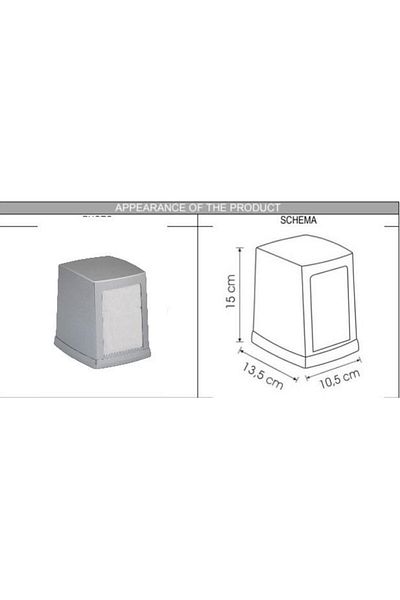 Vialli Np100M Gray Table Top Napkin Dispenser Napkin Holder