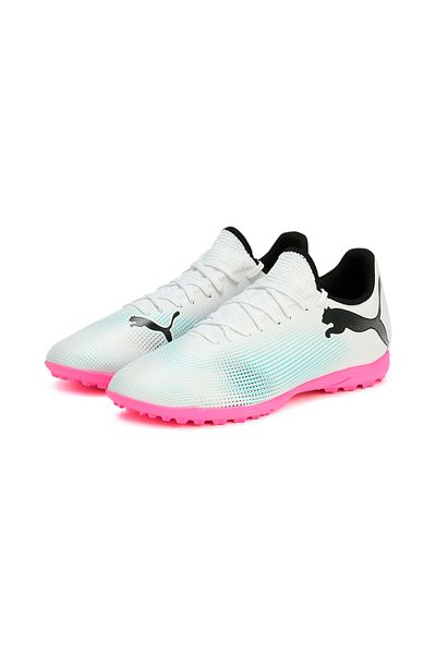 Puma Mens FUTURE 7 PLAY TT Football Boots Astroturf Shoes - White
