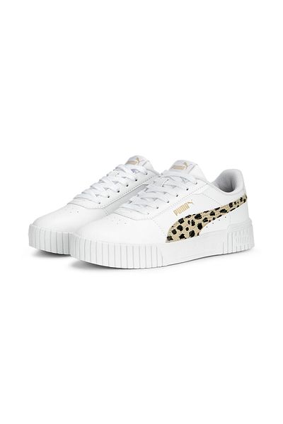 Puma Youth Girls Carina 2.0 Animal Sneakers - White