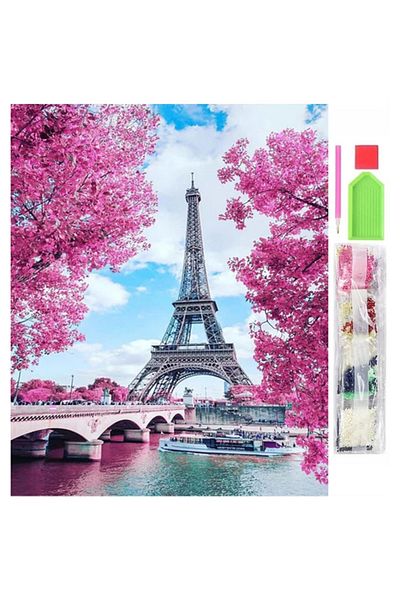 OEM 5d Diamond Embroidery Set, Paris Model, 30x40 Cm, Accessories Included, Multicolor