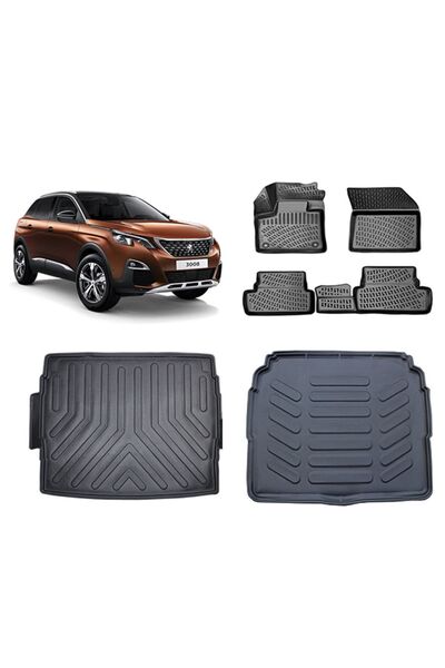 Rizline Peugeot 3008 2016 Sonrası Allure, Active Prime 3d Paspas Ve Bagaj Havuzu