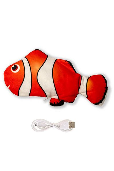 Nuxie Jucarie pentru pisici tip peste miscator, 30 cm, cablu USB, din plus, rosu