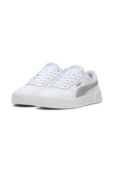 Puma Womens Carina Leather Trainers Sneakers - White