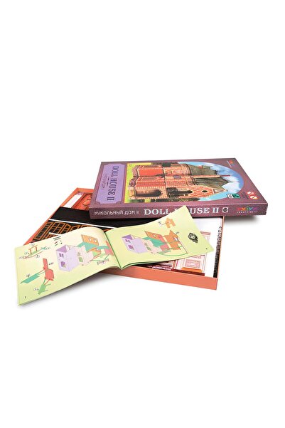 umbum 3D Yapboz Bebek evi Doll House II Gerçekçi Kartondan Model 1/12 Ölçek 74 Parça 42,5 x 40,5 x 60 cm