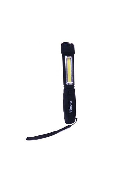 OEM LED workshop flashlight, 3 x 19 cm, portable, black