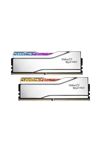 Arey Gskill 32Gb (2X 16Gb) Ddr5 8000Mhz Cl38 Rgb Dual Kit Pc Ram Trident Z5 Royal Neo Silver F5-8000J3848