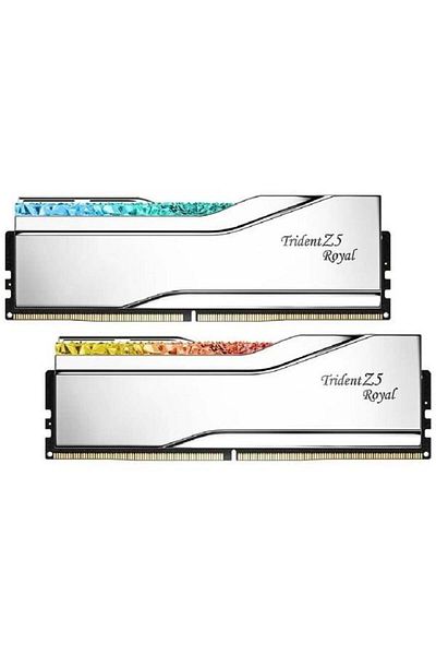 Arey Gskill 32Gb (2X 16Gb) Ddr5 6400Mhz Cl32 Rgb Dual Kit Pc Ram Tz5 Royal Silver F5-6400J3239G16Gx2-Tr5S
