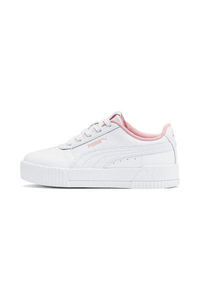 Puma Girls Carina L Trainers Sneakers - White