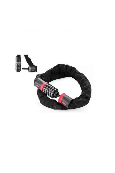 kik Bicycle lock with code, 90 cm, 5-digit code, black