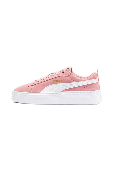 Puma Womens Smash Platform Suede Trainers Sneakers - Pink