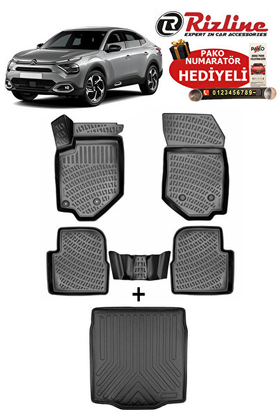 Rizline Citroen C4X Benzinli Havuzlu Paspas ve Bagaj Havuzu Seti HEDİYELİ