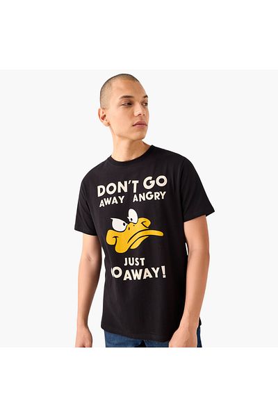 SP Characters Daffy Duck Print Crew Neck T-shirt