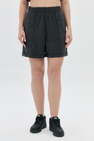 DAIDO Ribbed Double Leg Shorts with Elastic Waist