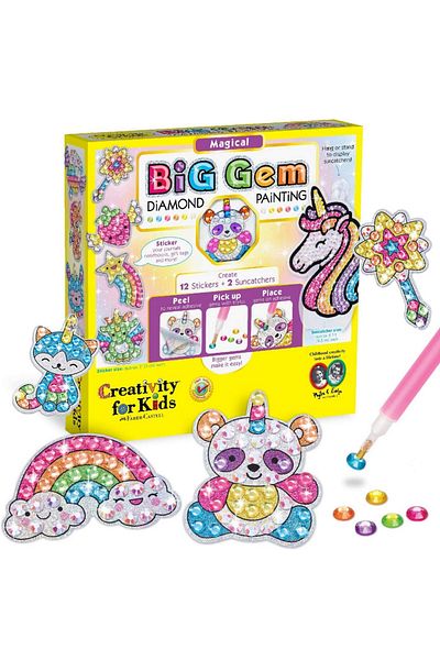 OEM Set de broderie cu diamante pentru copii, diverse modele, accesorii incluse, multicolor