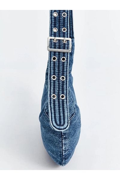 LC Waikiki ACCESORII LCW Geantă baghetă pentru femei din denim albastru