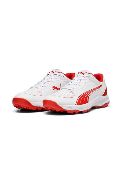 Puma Unisex 24 FH Rubber Cricket Shoe Sneakers - White