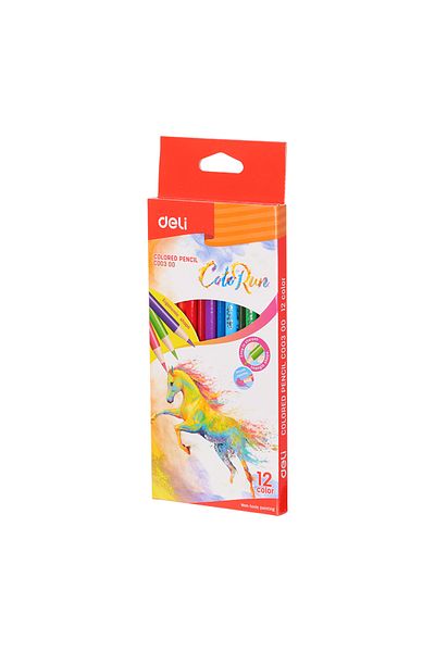 Deli Creioane colorate 12 culori Colorun Deli