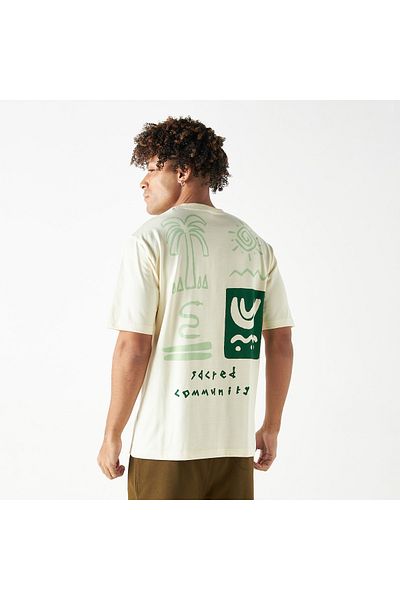 FAV Typography Print Crew Neck T-shirt with Short Sleeves