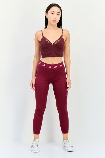 adidas Women Sportswear Fit Training Legging, Maroon
